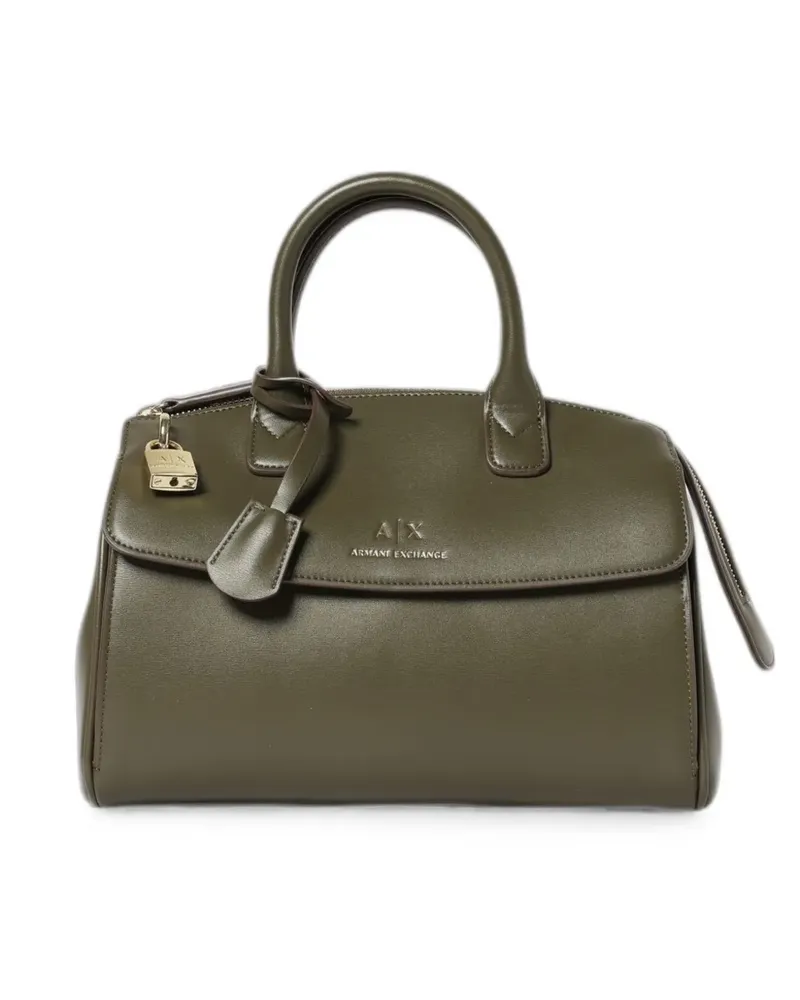 Emporio Armani Shopper mit Logo-Schild - Grün Grün