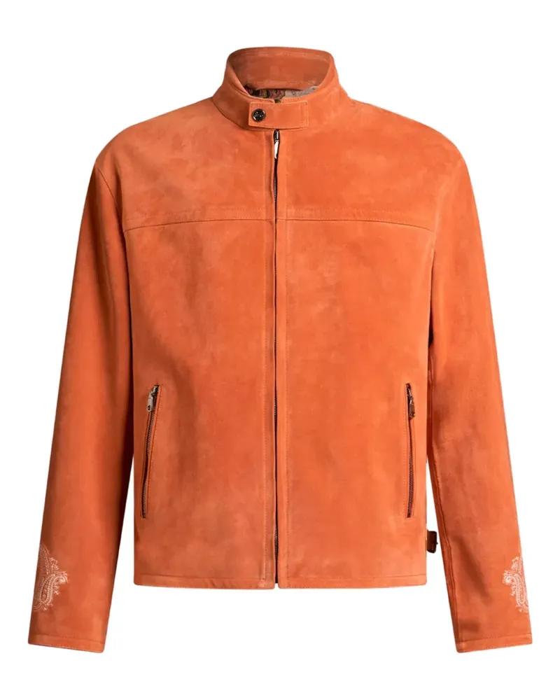 Etro Klassische Lederjacke - Orange Orange