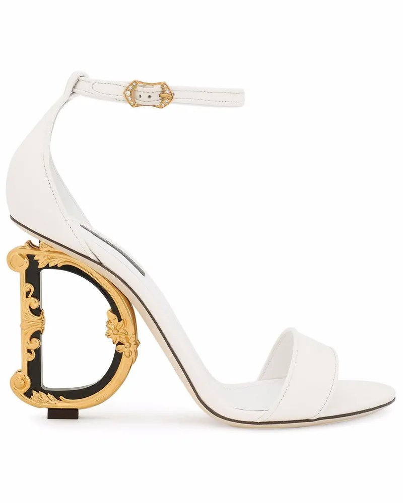 Dolce & Gabbana Baroque DG Sandalen 105mm - Weiß Weiß