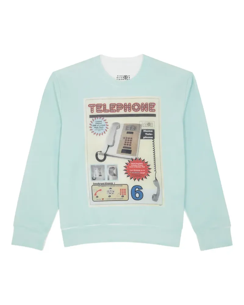 Maison Margiela graphic-print sweatshirt - Blau Blau