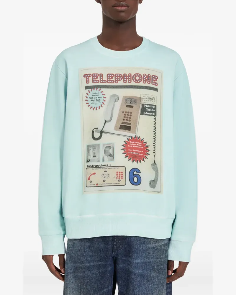 Maison Margiela Sweatshirt mit grafischem Print - Blau Blau