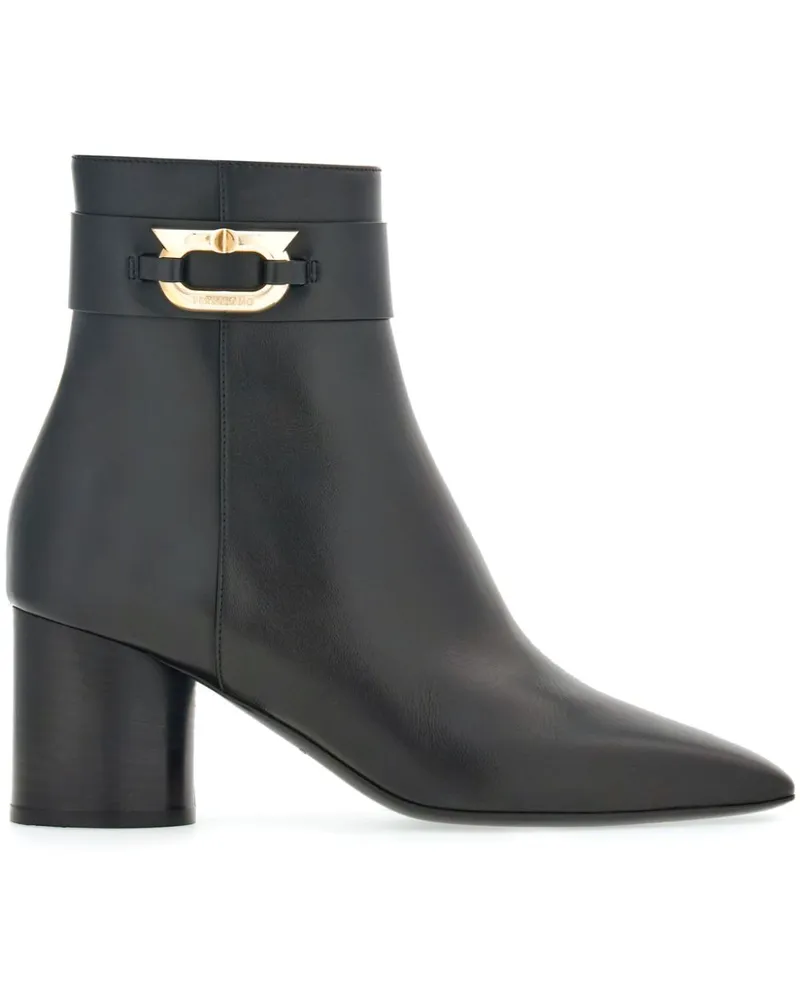 Ferragamo Stiefeletten mit Gancini-Detail 60mm - Schwarz Schwarz