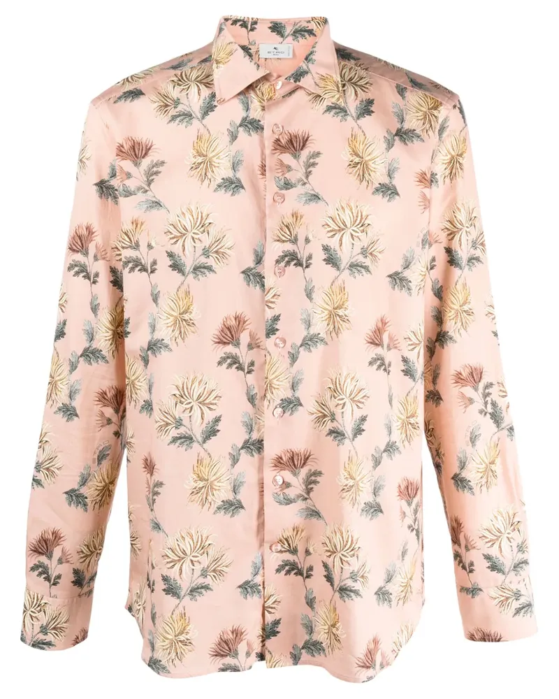 Etro Hemd mit Blumen-Print - Rosa Rosa