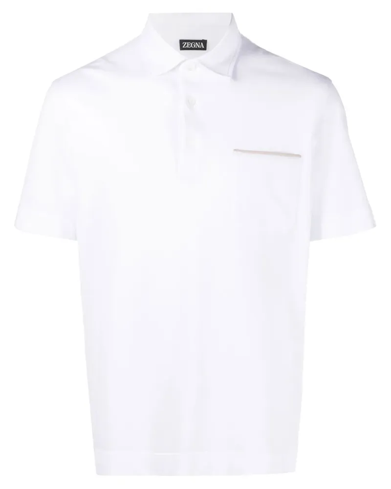 Ermenegildo Zegna Poloshirt mit kurzen Ärmeln - Weiß Weiß