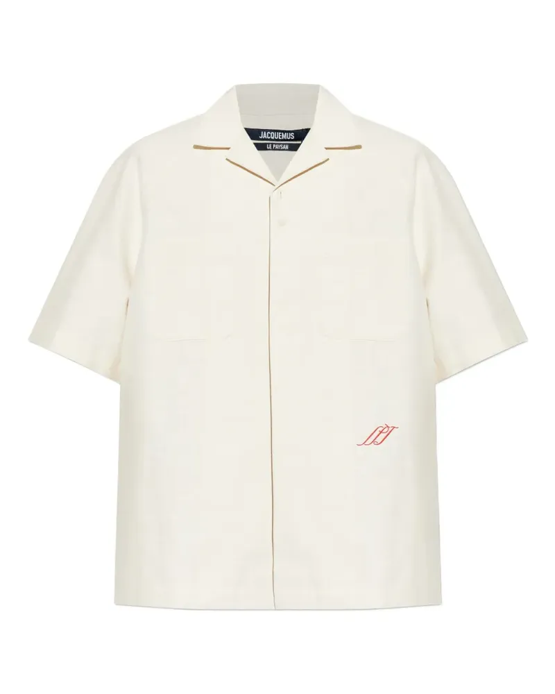 Jacquemus Romarin pocket embroidered shirt - Nude Nude
