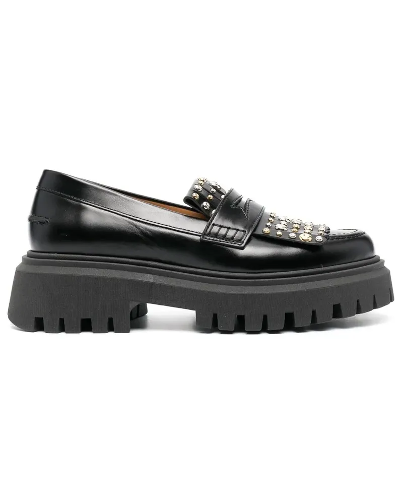 Maje Plateau-Schuhe mit Nieten - Schwarz Schwarz