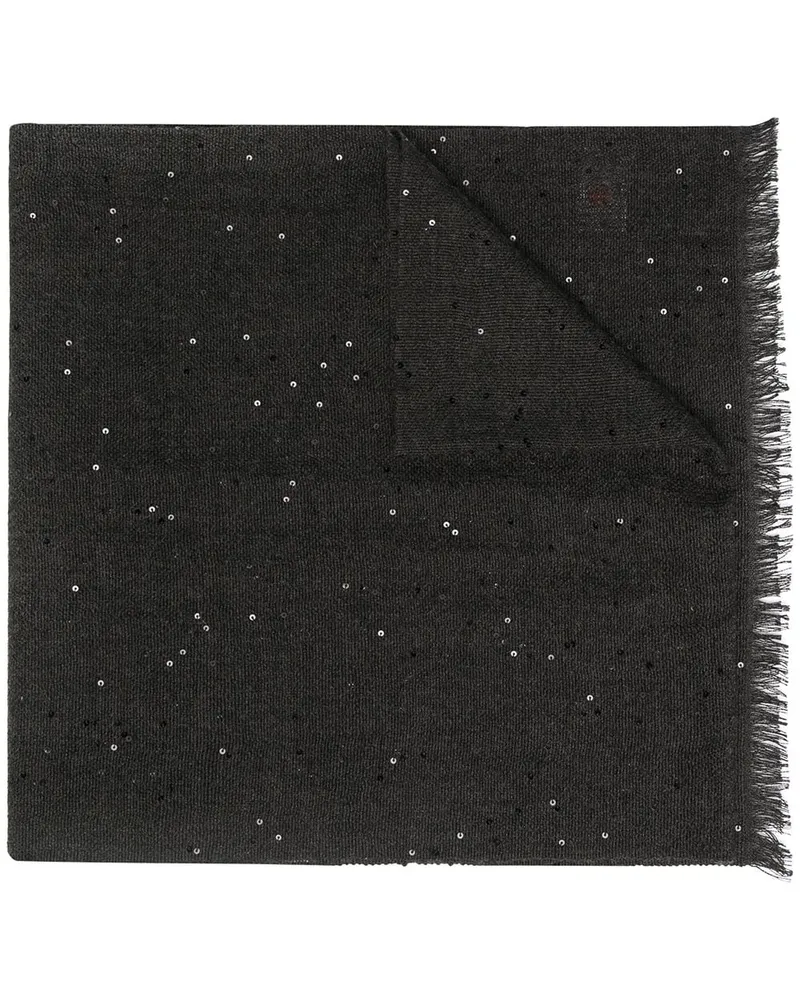Brunello Cucinelli Schal mit Pailletten - Schwarz Schwarz
