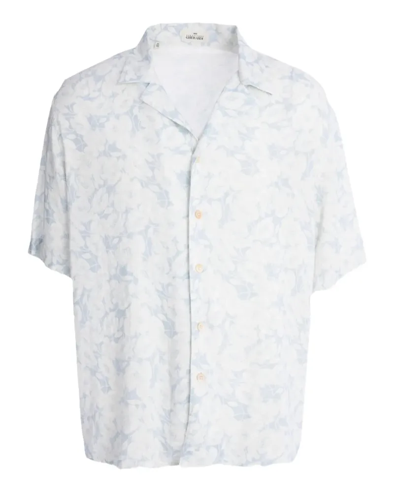 Alessandro Gherardi Hemd mit abstraktem Print - Weiß Weiß
