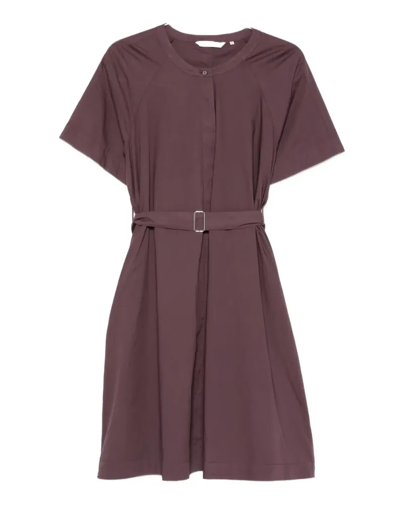 XACUS Marissa belted short-sleeve mini dress - Violett Violett