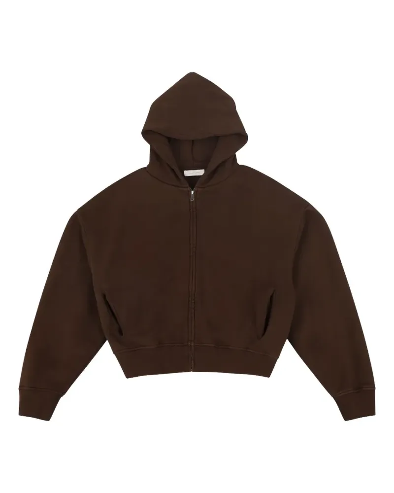 Entire Studios thermal zip-up hoodie - Braun Braun