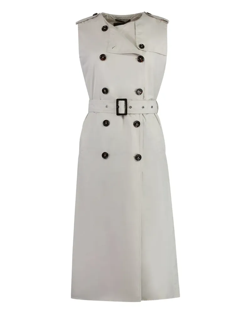 MOORER Ärmelloser Aurelia Trenchcoat - Weiß Weiß