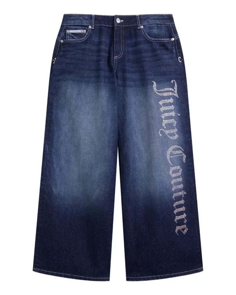 Juicy Couture Weite Jeans mit Diamanté-Verzierung - Blau Blau