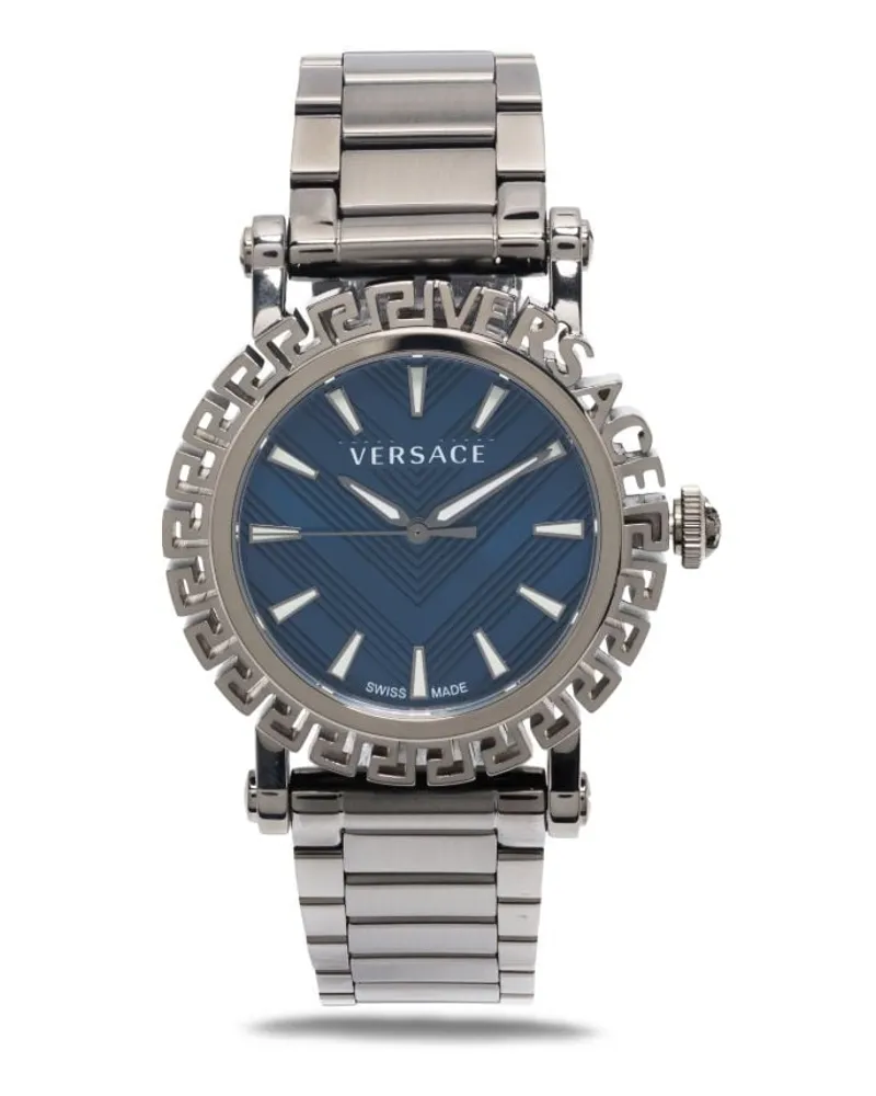 Versace Greca Glam Gent 40mm Blau