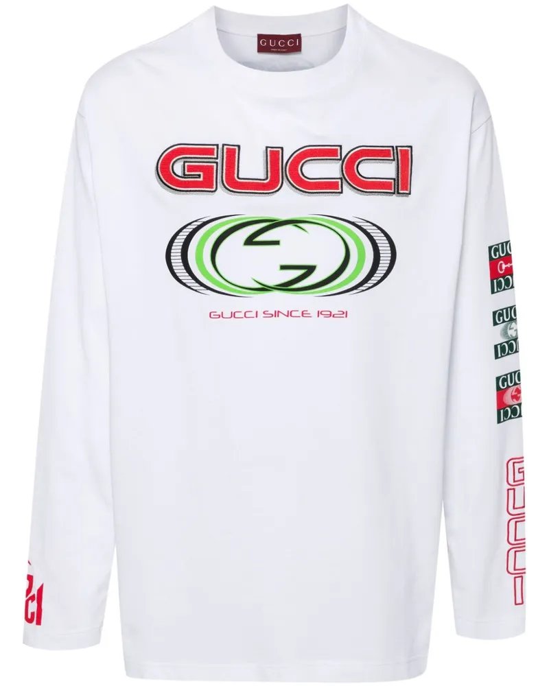 Gucci T-Shirt mit Logo-Print - Weiß Weiß