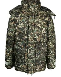 The North Face Gefütterte 73 Jacke mit Blatt-Print Grün