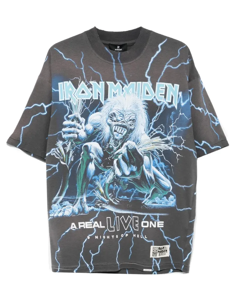 REPRESENT Iron Maiden A Real Live One T-Shirt - Grau Grau