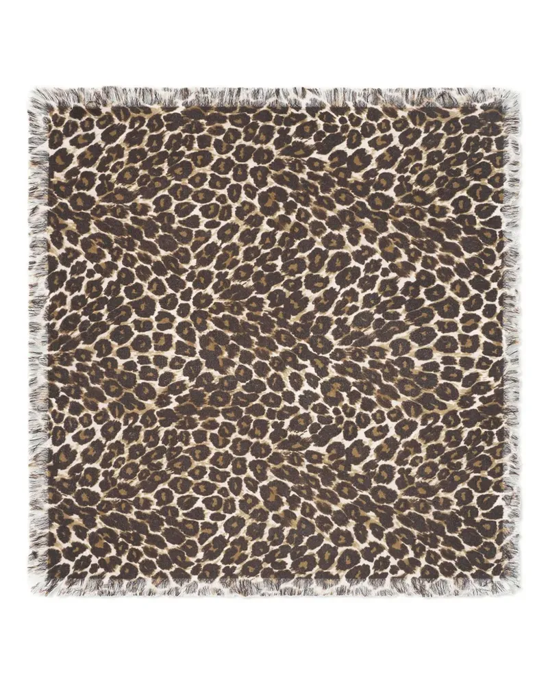 Eric Bompard Schal mit Leoparden-Print - Braun Braun