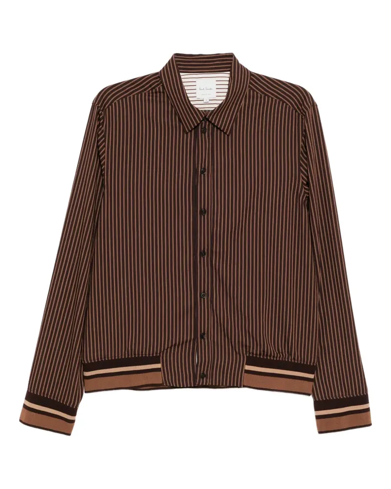 Paul Smith Gestreifte Hemdjacke - Braun Braun
