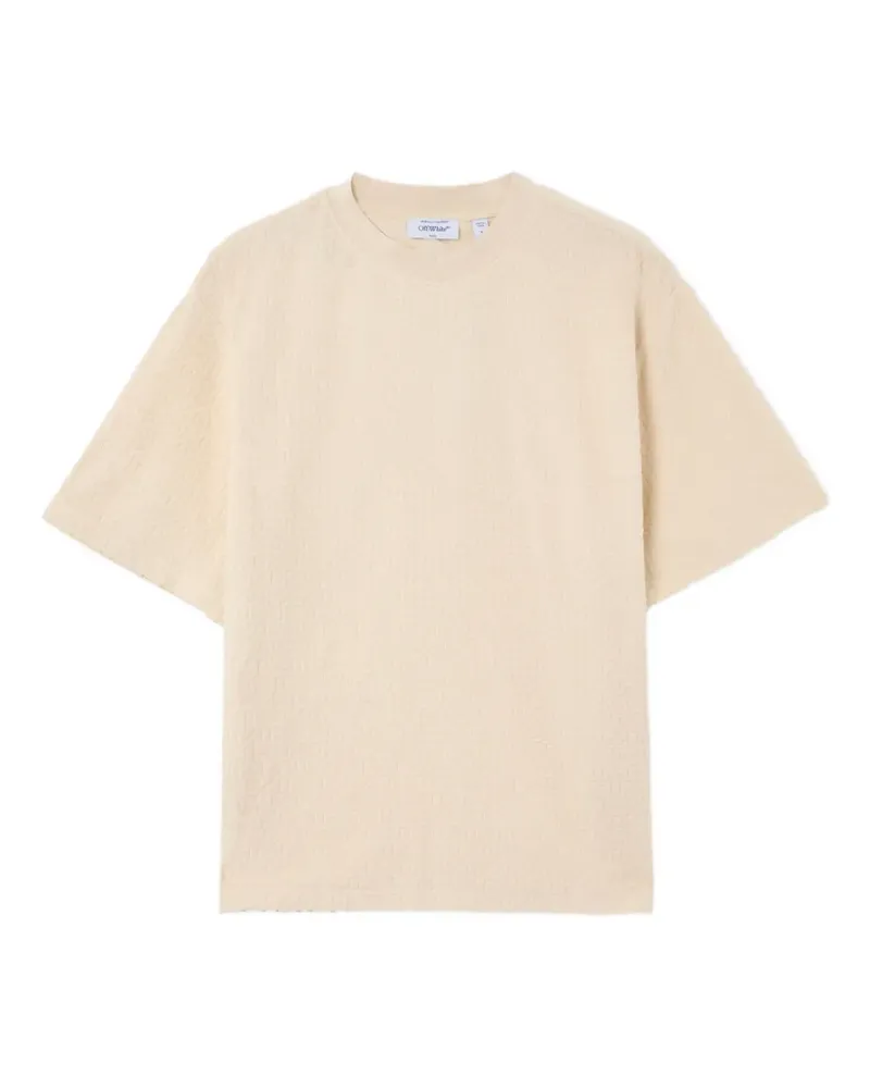 OFF-WHITE T-Shirt mit Logomuster - Nude Nude