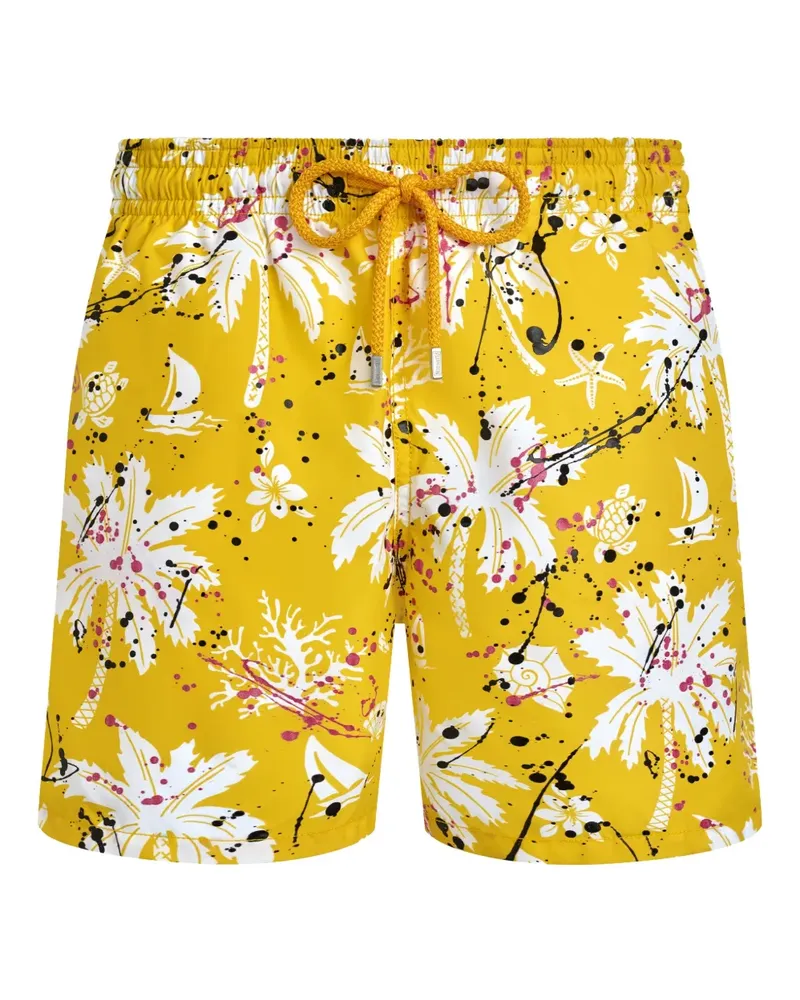 Vilebrequin Hawaii Splash Badeshorts - Gelb Gelb