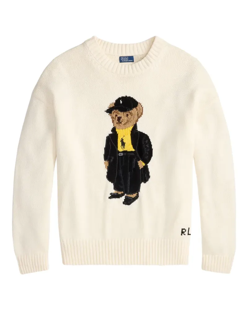 Ralph Lauren Pullover mit Teddy-Stickerei - Weiß Weiß