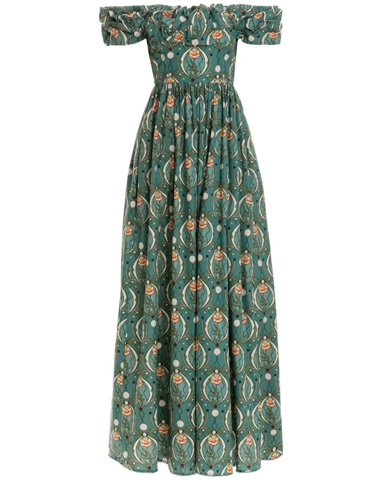 AGUA BENDITA Espliego Lunar Maxikleid - Grün Grün