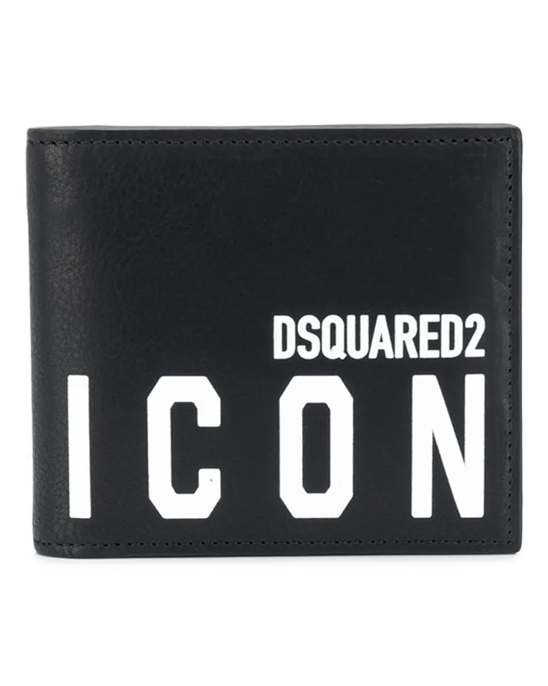 Dsquared2 Portemonnaie mit "Icon"-Print - Schwarz Schwarz