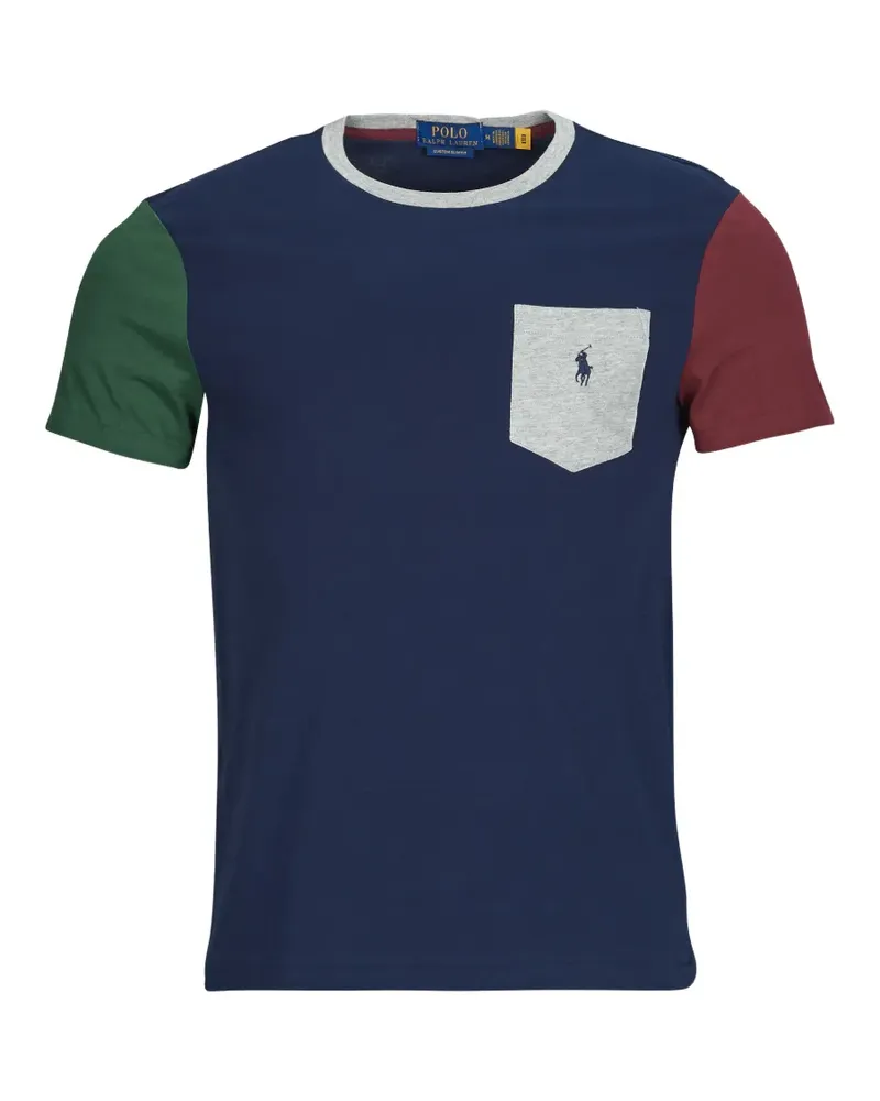 Ralph Lauren T-Shirt in Colour-Block-Optik - Blau Blau