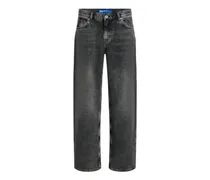 Weite Jeans mit Acid-Wash-Effekt - Grau