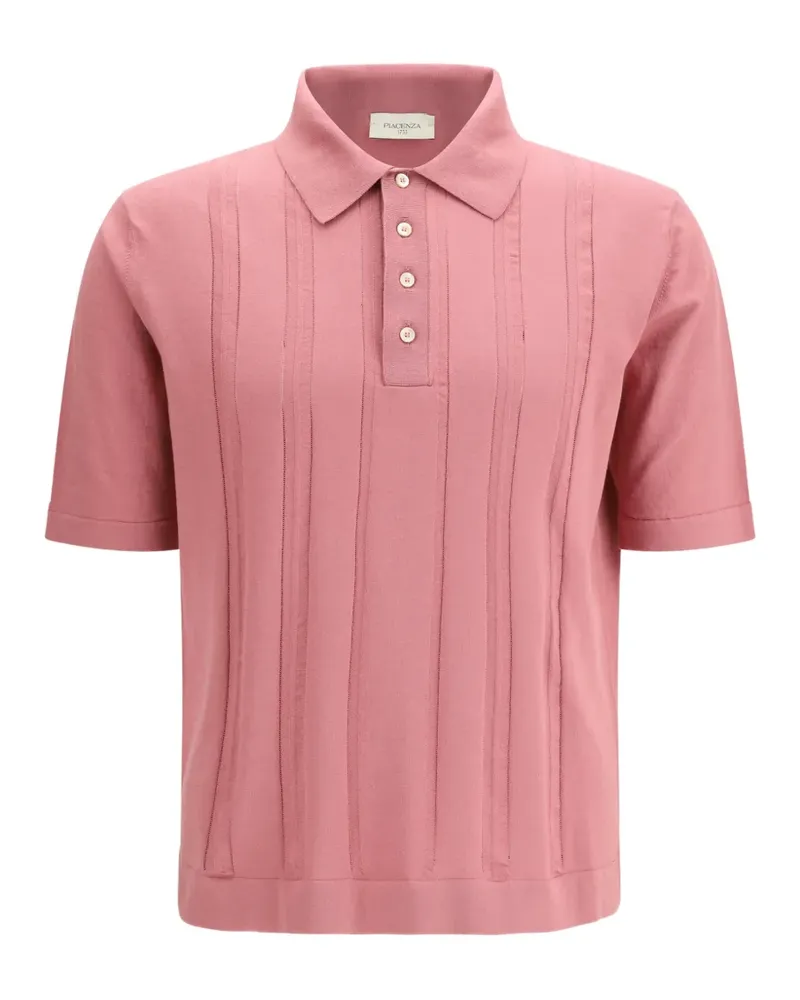 Piacenza Cashmere button detailing cotton polo - Rosa Rosa