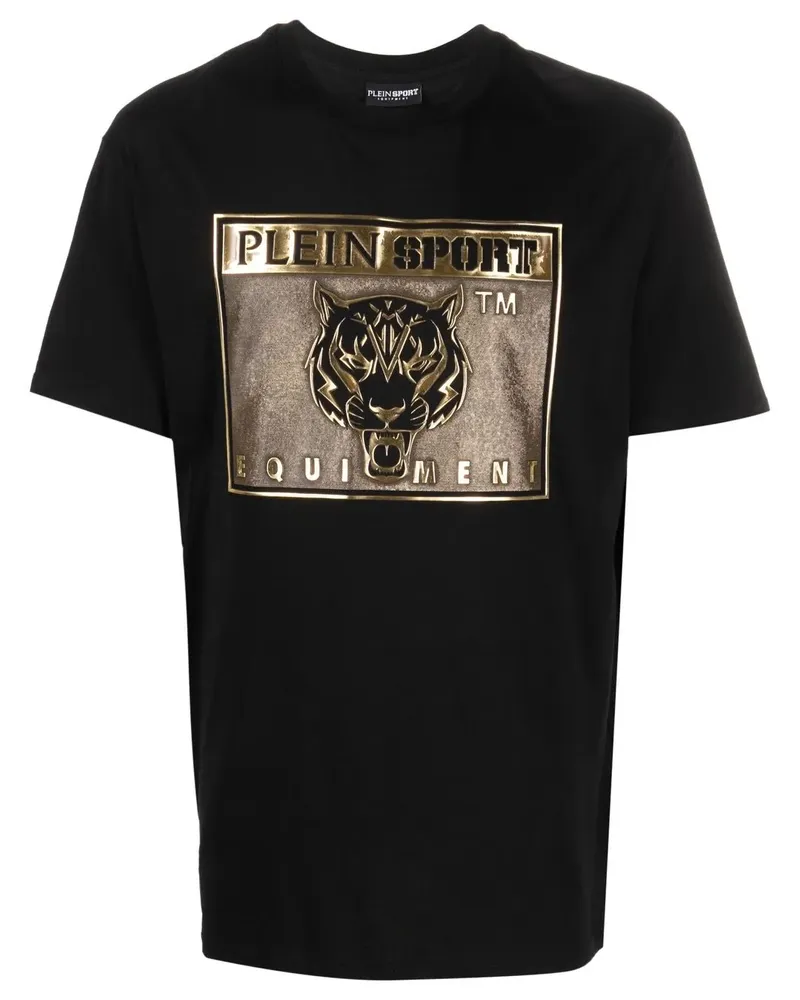 Philipp Plein T-Shirt mit Tiger-Print - Schwarz Schwarz