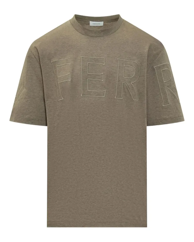 Ferragamo T-Shirt mit Logo-Detail - Nude Nude