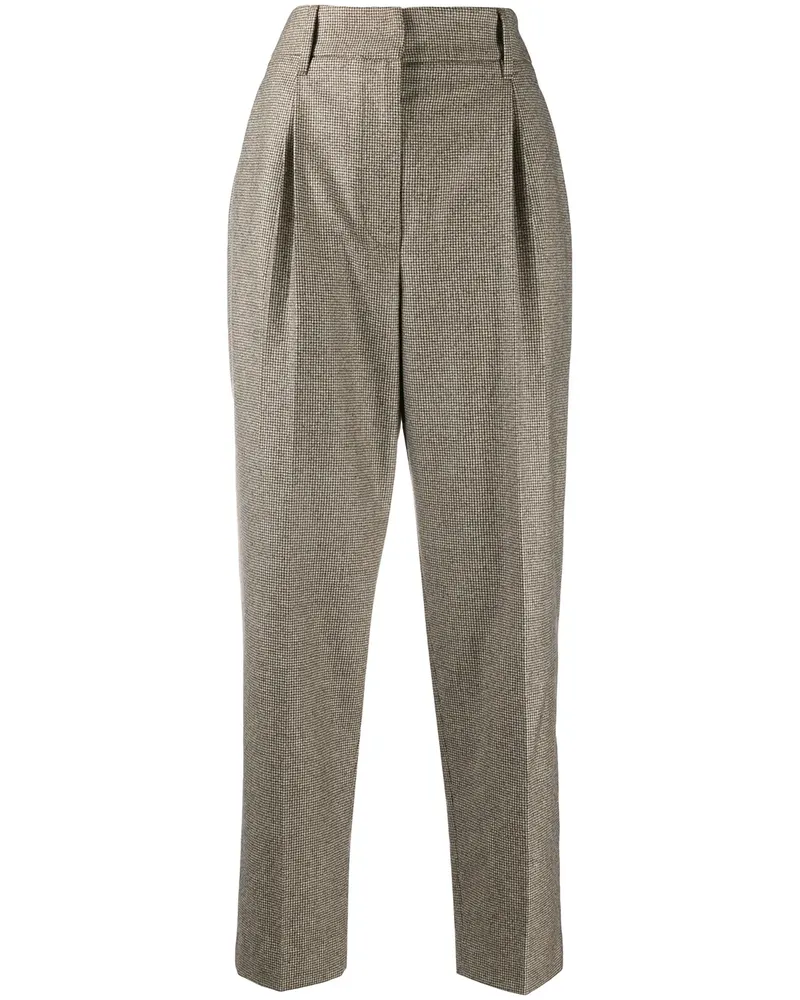 Brunello Cucinelli Hose mit Hahnentrittmuster - Braun Braun