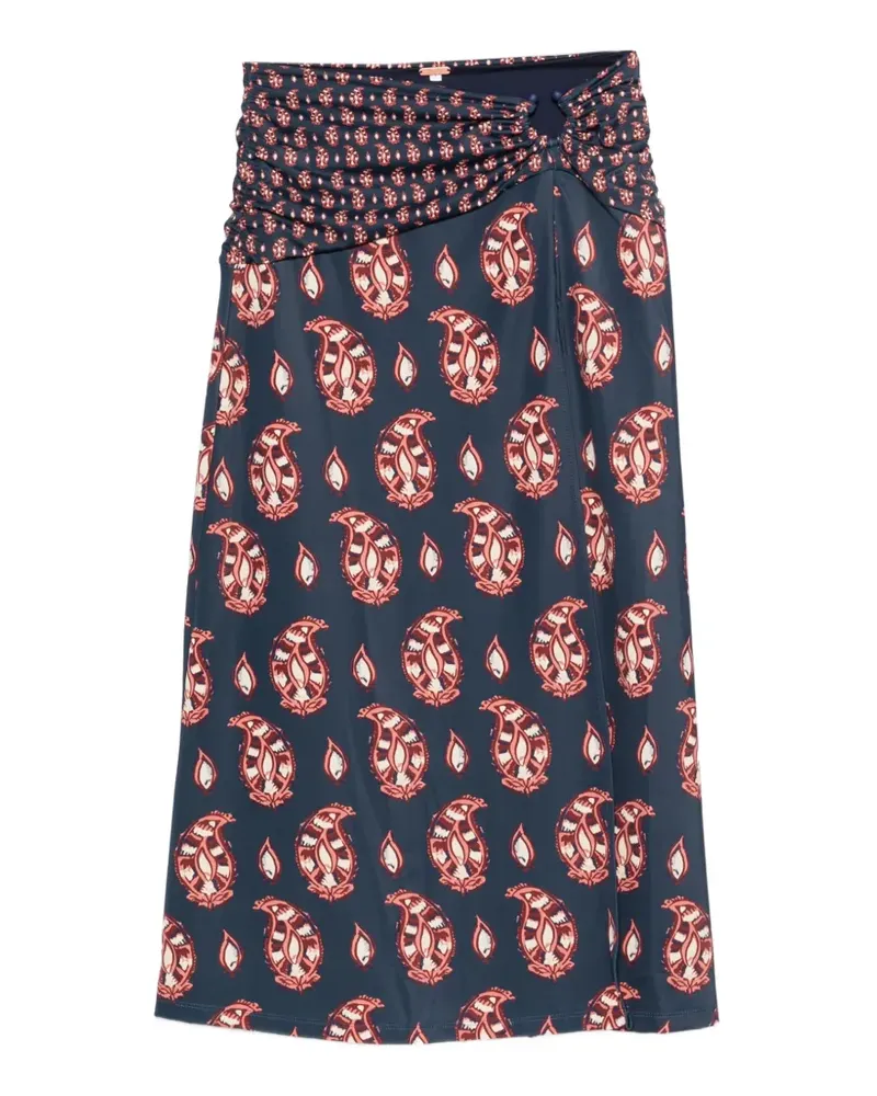 Johanna Ortiz The Sun paisley-pattern midi skirt - Blau Blau