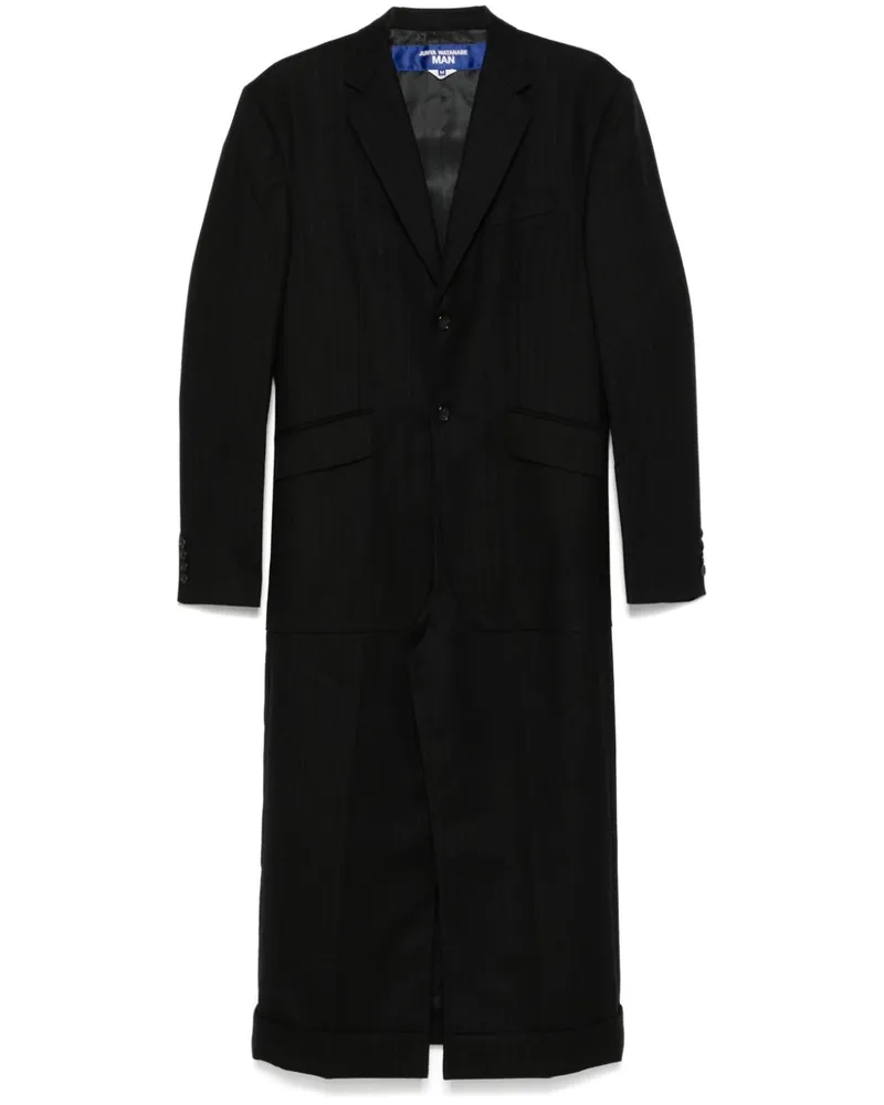 Junya Watanabe Mantel mit Nadelstreifen - Schwarz Schwarz