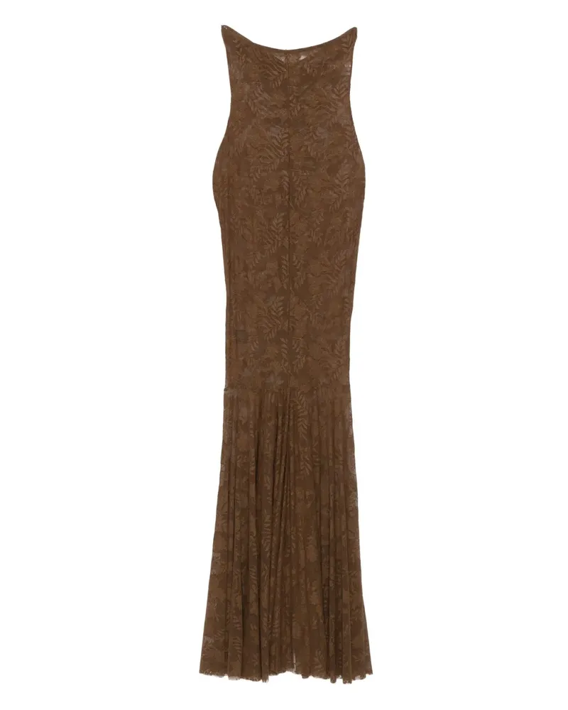 Norma Kamali Schulterfreies Maxikleid - Grün Grün