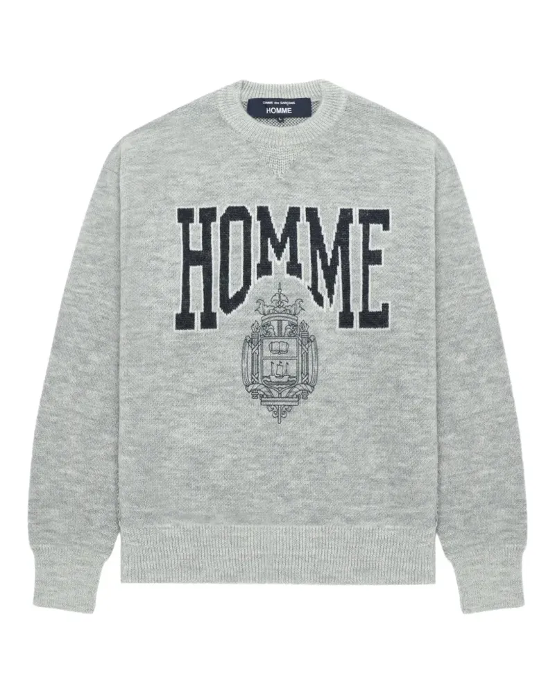 Comme des Garçons Pullover mit Logo-Intarsie - Grau Grau