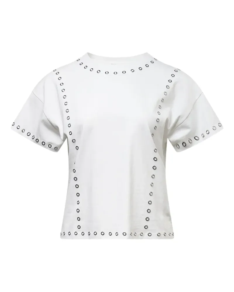 Rag & Bone Kastiges Kelly T-Shirt mit Ösendetail - Weiß Weiß