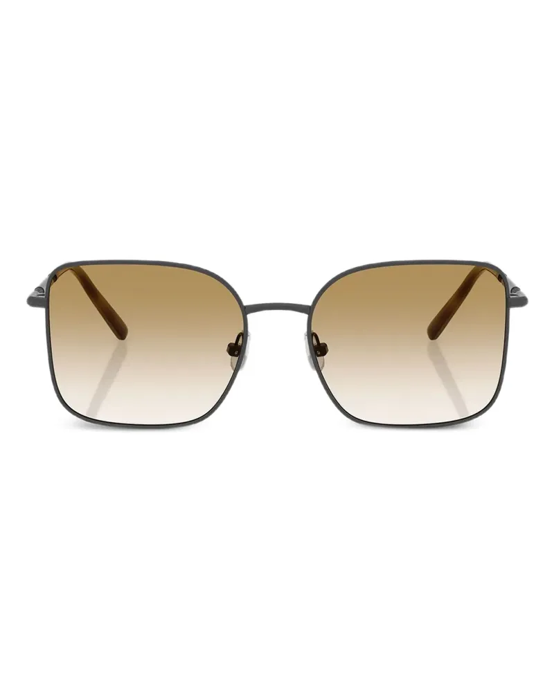 Brunello Cucinelli Eckige Sonnenbrille aus Titan - Schwarz Schwarz