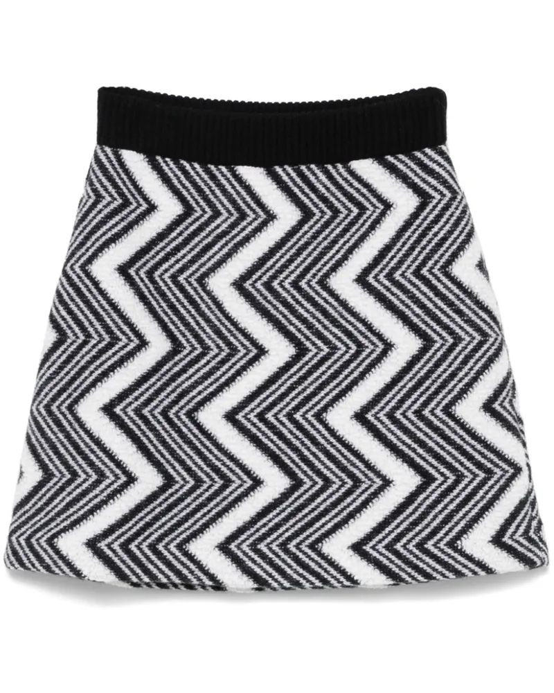 Missoni Minirock mit Zickzackmuster - Schwarz Schwarz