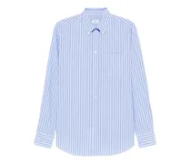 Gestreiftes Button-down-Hemd - Blau