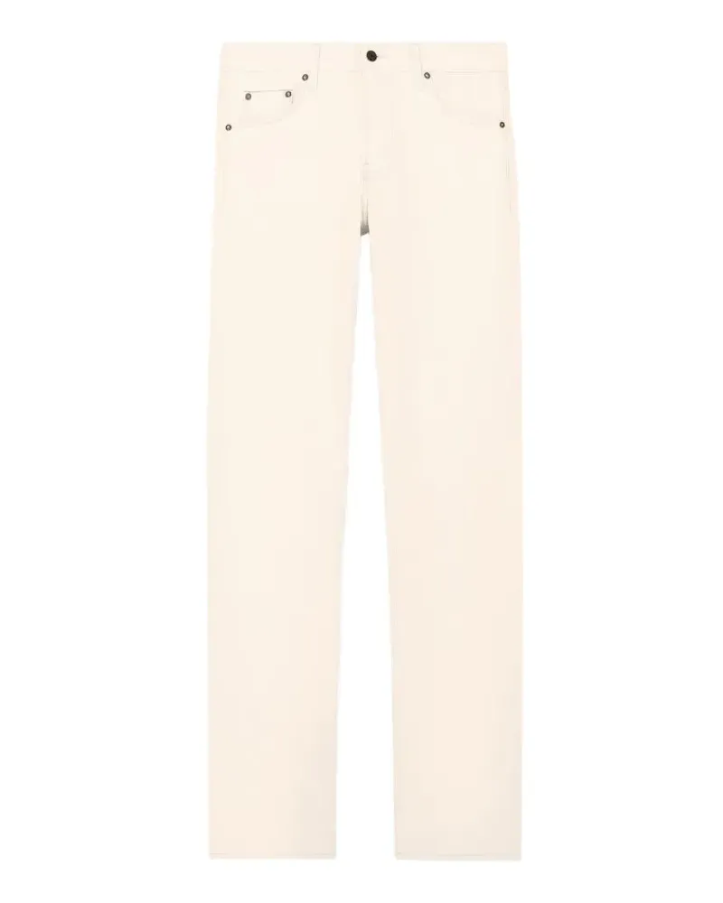 Emporio Armani Jeans im Five-Pocket-Design mit Reißverschluss und Leder-Patch - Nude Nude