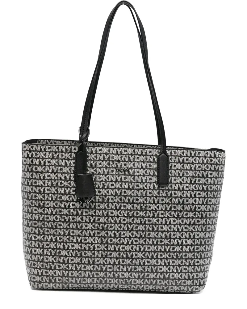 DKNY Mittelgroße Tote Bag mit Logo-Muster - Schwarz Schwarz