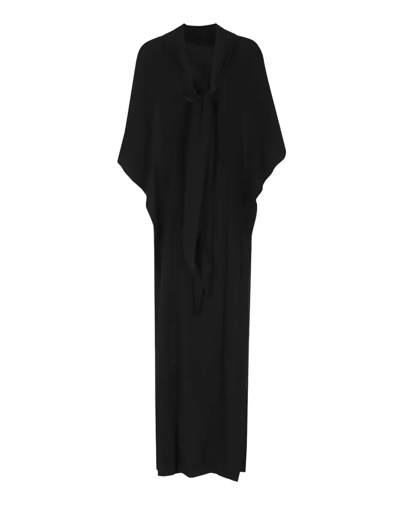 Alberta Ferretti Drapiertes Maxikleid im Cape-Style - Schwarz Schwarz
