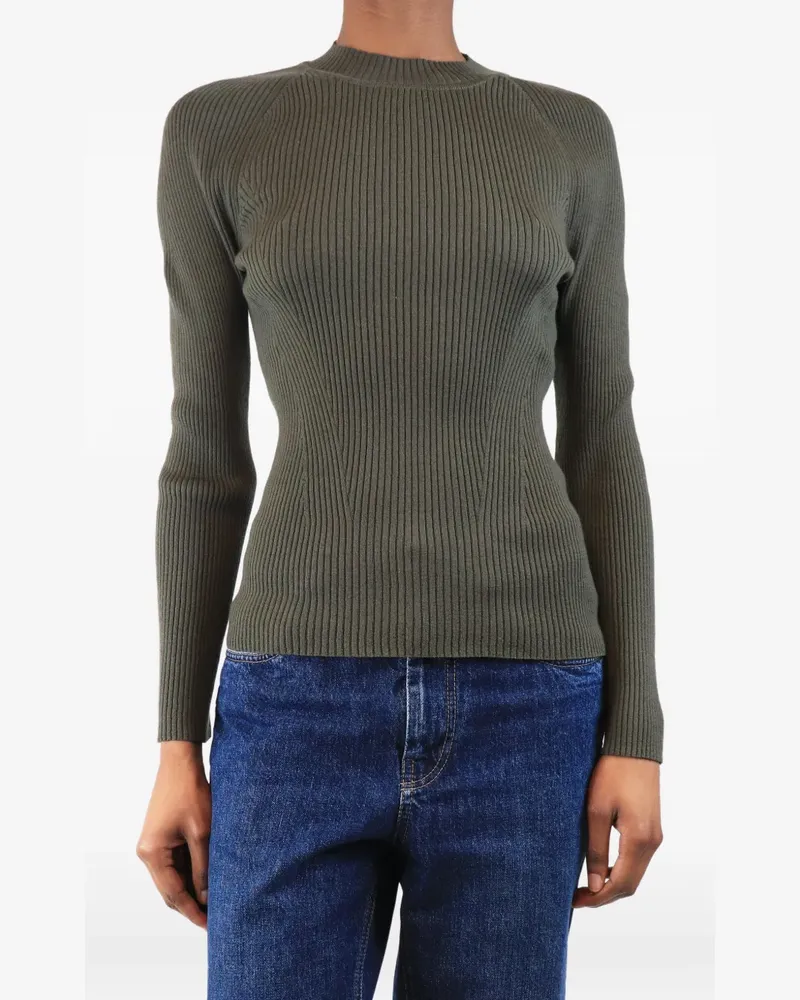 FRANKIE Shop ribbed-knit roll-neck sweater - Grün Grün