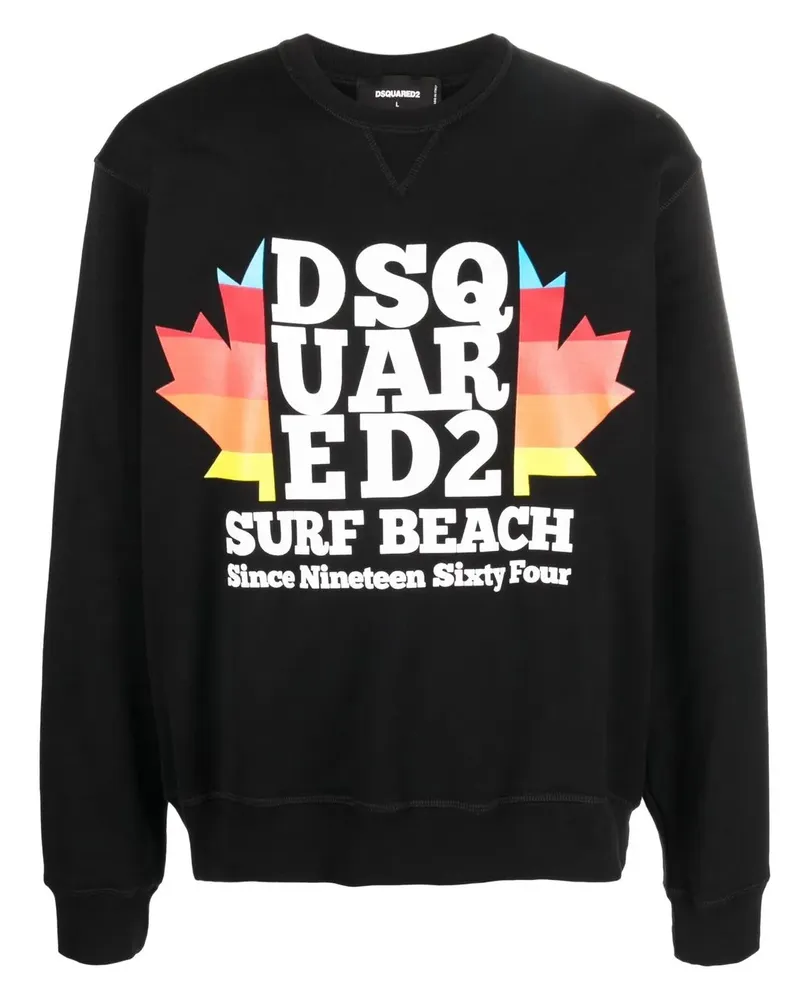 Dsquared2 Sweatshirt mit grafischem Print - Schwarz Schwarz