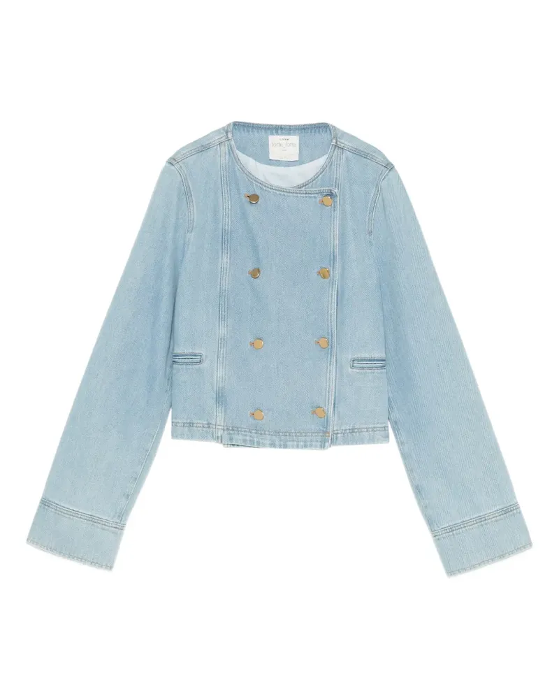 forte_forte Doppelreihiges Sakko - Blau Blau