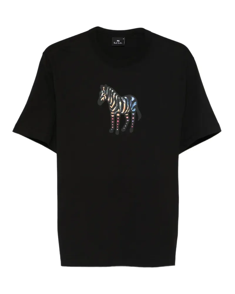 Paul Smith T-Shirt mit Zebra-Print - Schwarz Schwarz