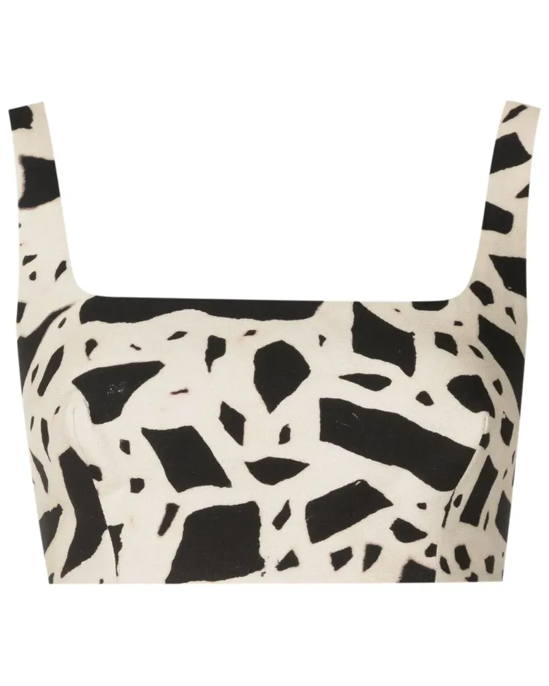 Lenny Niemeyer Cropped-Top mit abstraktem Print - Nude Nude