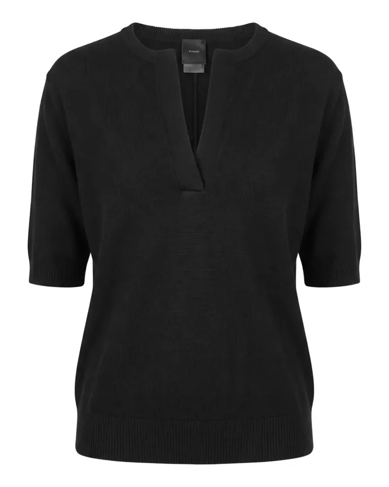 Pinko Kurzärmeliger Pullover - Schwarz Schwarz